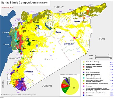 Syria demographic map