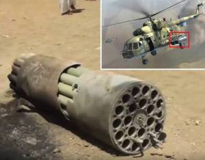 Russian helicopter on humanitarian mission